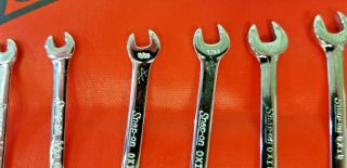 Vintage SNAP ON C - 90,  9 Piece SAE 6 Point Ignition Wrench Set 1/8 