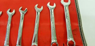 Vintage SNAP ON C - 90,  9 Piece SAE 6 Point Ignition Wrench Set 1/8 