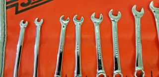 Vintage SNAP ON C - 90,  9 Piece SAE 6 Point Ignition Wrench Set 1/8 