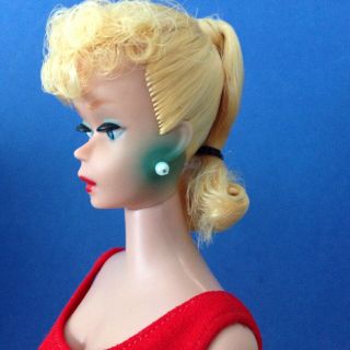 Vintage 5 (5/6?) Blonde Ponytail Barbie.  Never Played With 5