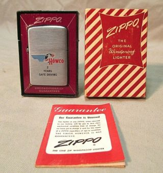 Vintage 1960 Zippo Lighter Howco Safe Driving