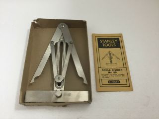 Vintage Stanley No 30 Angle Divider W/ Instructions & Bottom Box Half
