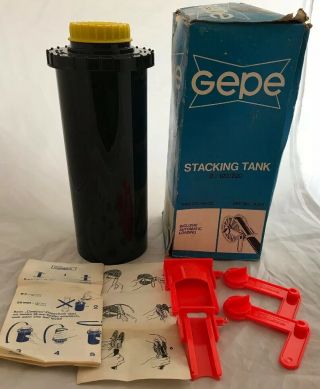 Rare Vintage Gepe Stacking Developing Tank 3 X 120 Film,  Auto Load Parts Perfect