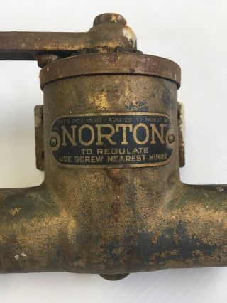 Antique Vintage Norton Heavy Duty Door Closer 2