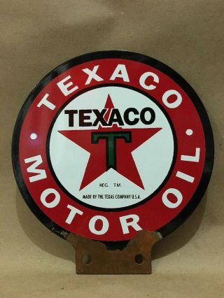 Vintage Texaco Motor Oil Lubster Paddle Sign Metal Star Gas Oil Can Garage