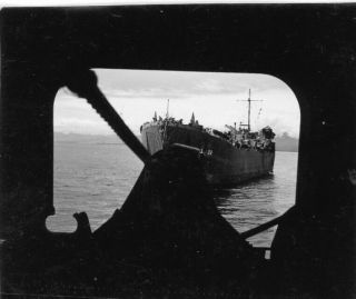 Org Wwii D - Day Photo: Allied Transport Ships Off Coast Of France June 6 1944