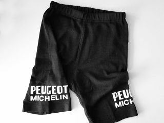 Vintage Style Peugeot Michelin Cycling Shorts - Merino Wool,  Leather Pad Xl Size