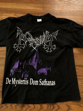 Vintage 90s Mayhem “de Mysteriis” Shirt Black Metal Bathory Bvzvm Venom