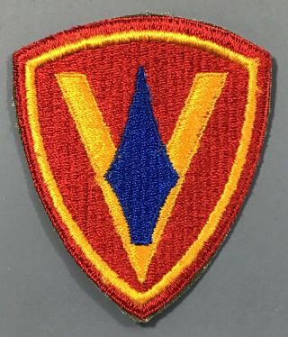 Wwii Us Marine Corps 5th Division Patch Cut Edges No Glow