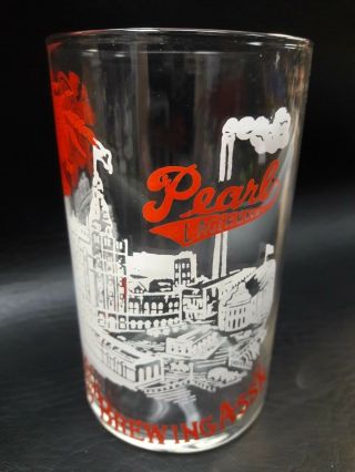 Vintage Pearl Xxx Beer Glass San Antonio Brewing Assn Texas Rare Antique