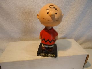 Vintage Peanuts Charlie Brown Bobblehead / Nodder 1960 