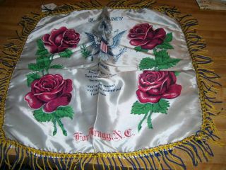 Vintage Wwii Us Army Fort Bragg Nc Pillow Case Cover Souvenir