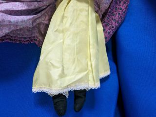 Antique Black Americana Folk Art Cloth Rag Doll Wire Poseable Arms Legs VTG 12 