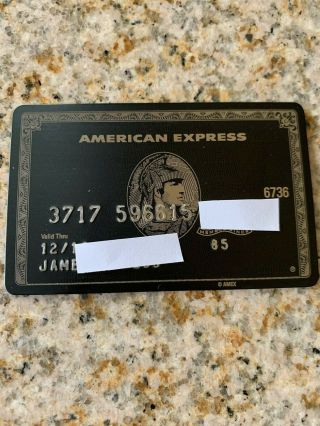 One American Express Amex Centurion Titanium Black Card For Prop.  Use