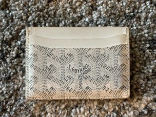 Goyard Card Holder Wallet Rare White Saint Sulpice