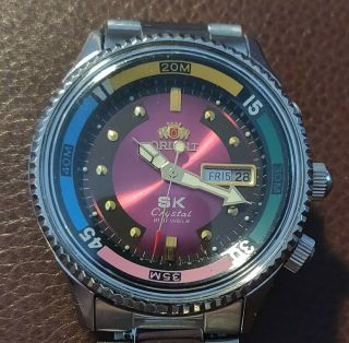 Vintage Orient Sk Sea King Diver Automatic Black Dial 21 Jewel Automatic Watch