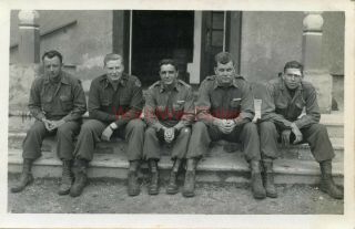 047 Wwii 103rd Division Mp Photo 409th Inf Captains & Lt 