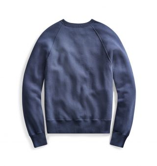 Ralph Lauren R R L Cotton - Blend - Fleece Sweatshirt Vintage Blue - U.  K.  Med - BNWT 2
