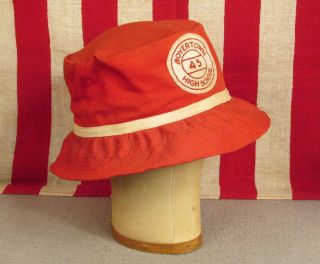 Vintage 1945 Boyertown,  Pa.  High School Varsity Bucket Hat Lettermans Cap Sz 21