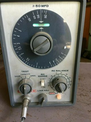 Vintage Electronics Eico Model 955 In Circuit Capacitor Tester Made Usa