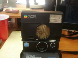 Vintage Rare Polaroid Slr 68o Se Land Camera Special Edition Black Cond