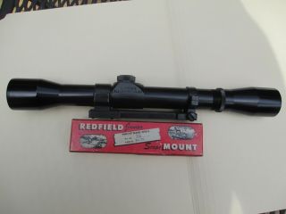 Vintage Lyman All - American Rifle Scope 4x With Rings & Mount Usa Made