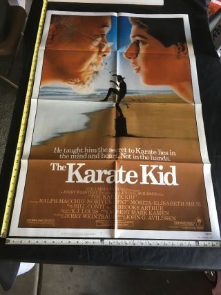 Vintage 1984 The Karate Kid 1 - Sh Theater Movie Poster Cobra Kai Macchio