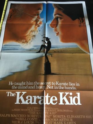 Vintage 1984 The Karate Kid 1 - Sh Theater Movie Poster Cobra Kai Macchio 2