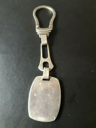 FIAT vintage keyring keychain in contrasting sterling silver 2