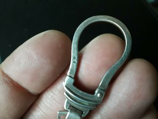 FIAT vintage keyring keychain in contrasting sterling silver 3