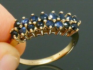 9ct Gold 9k Gold Sapphire Vintage Hallmarked Ring Size O