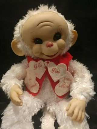Vintage Rushton Star Creation Valentine Monkey Rubber Face 15 