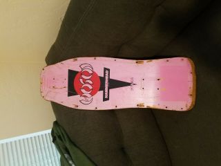 Vintage Christian Hosoi Hammerhead Skateboard Deck Pink