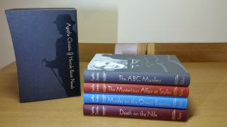 FOLIO SOCIETY Agatha Christie Hercule Poirot NOVELS 4 volume set - RARE 9
