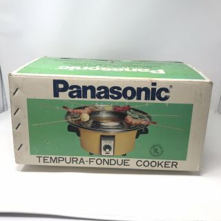 Vintage Panasonic Automatic Electric Tempura - Fondue Cooker Nf - 851e Flame Red