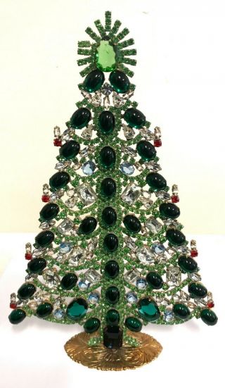 Rhinestone Christmas - Tree - Stand Up Size Husar.  D - F82
