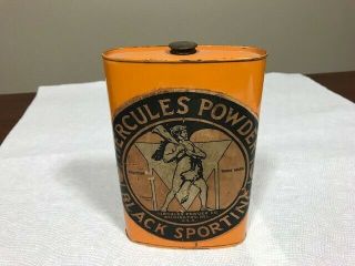 Hercules Gun Powder Can,  Orange Colored,  Vintage,  Empty,