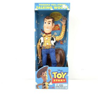 Vintage Toy Story 1995 Pull - String Talking Woody Thinkway Disney Pixar