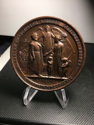 Large Rare Russia 1874 Czar Alexander Ii City Of London 76mm Wiener Table Medal