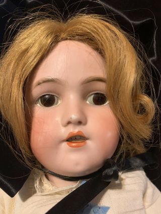 Antique Bisque German Doll Heinrich Handwerck Simon Halbig 2 1/4 Played With 19”