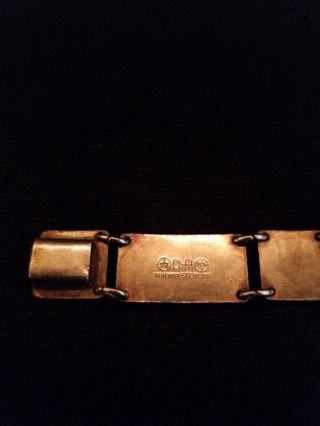 Vintage DAVID ANDERSEN Norway Sterling Silver Gold Vermel Enamel Bracelet 16.  7g 3