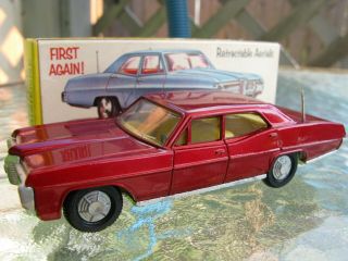 Vintage 1:43 Dinky 1968 Pontiac Parisienne 4dr Sedan England Near W/box Red