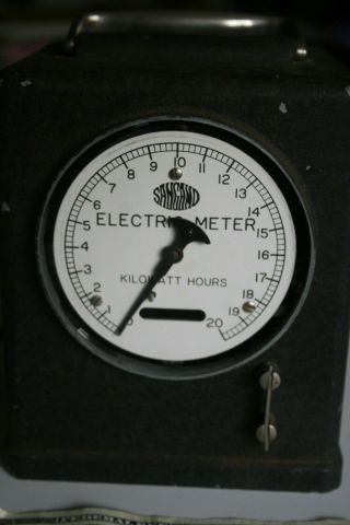 Vintage Antique Sangamo Watt Hour Meter 2