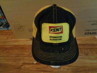 Vintage K - Products Kent Feeds Patch Black Denim Mesh Snapback Trucker Hat Usa