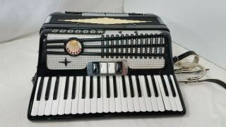 Vintage Accordion Crown 5315 Italy With Case And 2 Keys