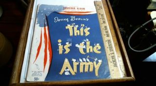 1943 Us Army Emergency Relief Fund Song Book Antique Vintage Old Wwii Home Front