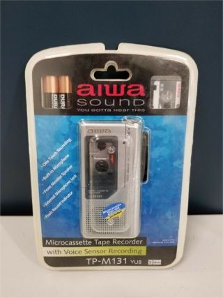 Aiwa Tp - M131 Microcassette Voice Recorder.  Vintage