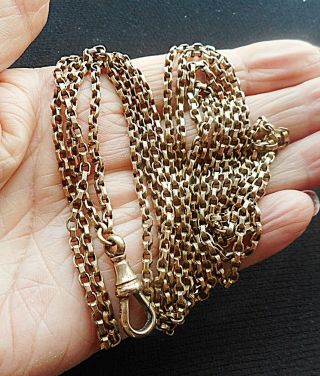 Victorian Rolled Gold Belcher Links Muff Chain/guard.