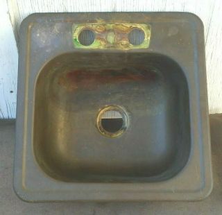 Vintage Brass Bar Sink 15 Inch