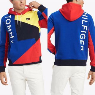 $139 Nwt Mens Tommy Hilfiger Finesse Vintage Colorblock Hoodie Sweatshirt - Xl